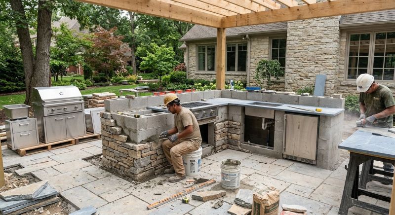 Outdoor Kitchen Construction in Roswell, GA