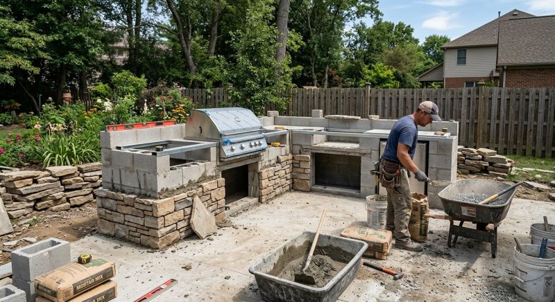 Outdoor Kitchen Construction in Cypress, TX
