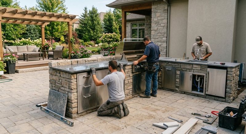 Outdoor Kitchen Installation in Cypress, TX